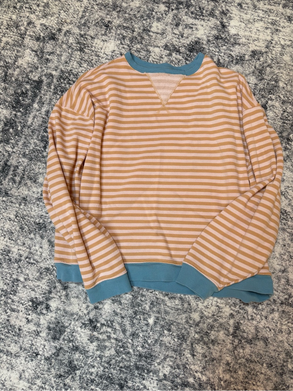 We The Free Classic Striped Oversized Crewneck